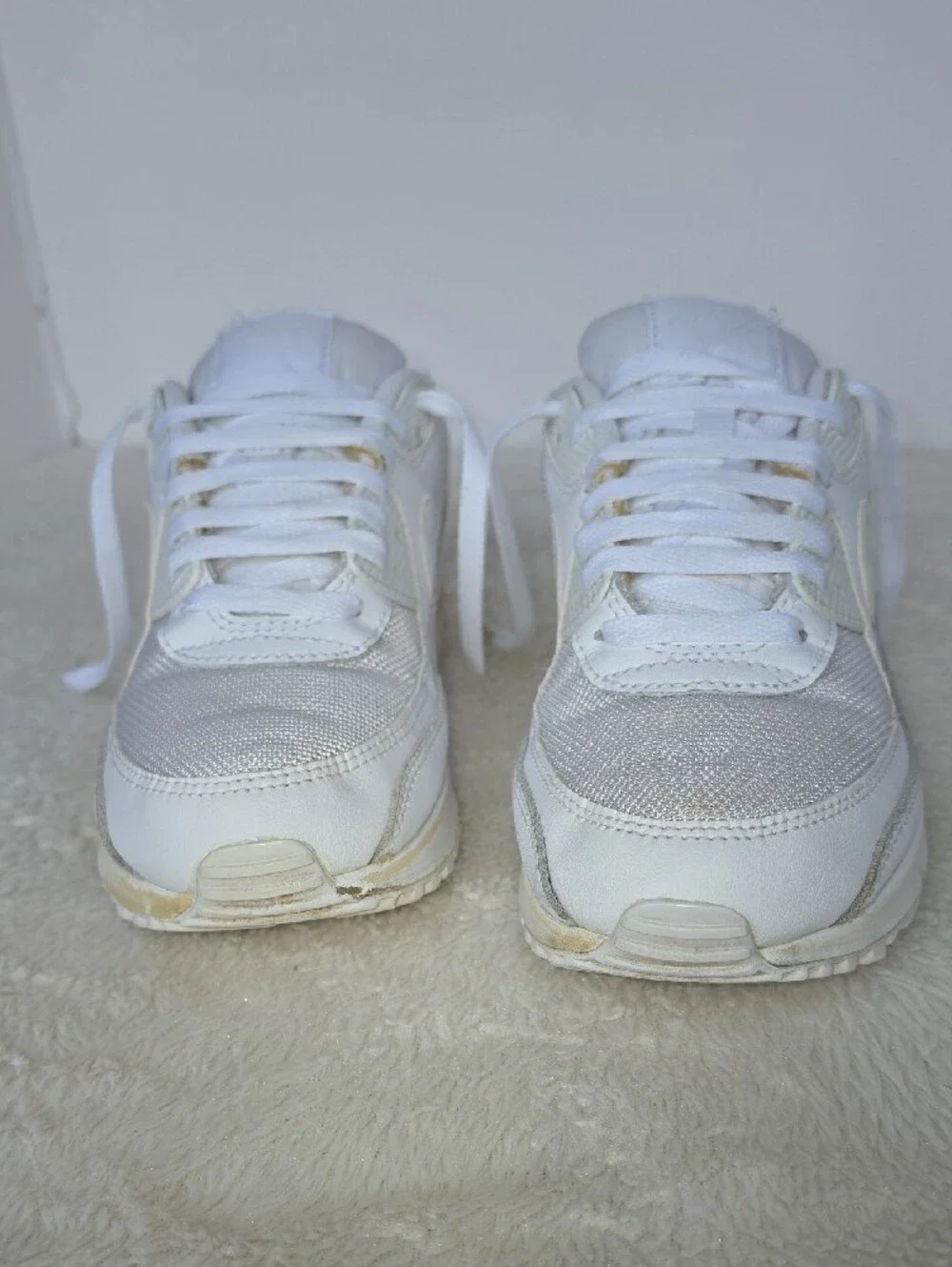 Nike Air Max 90 Triple White Sneakers Men's Size 9 CN8490-100